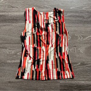 Calvin Klein Striped Sleeveless Top - Multicolor